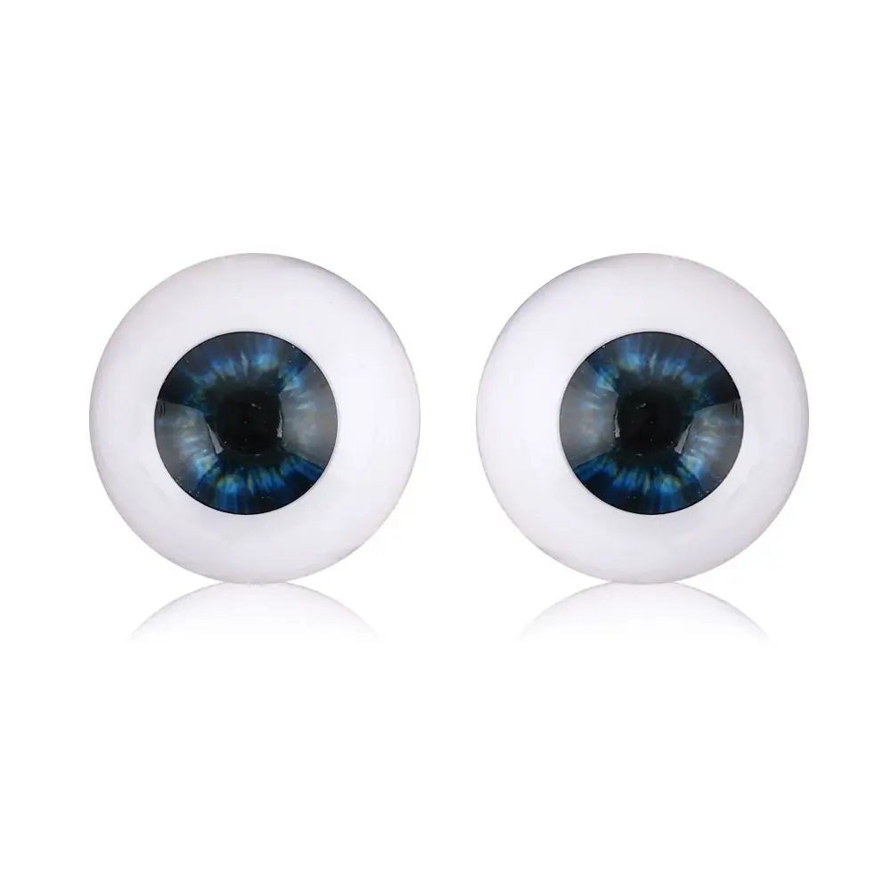 20mm 22mm 24mm Funny Blue Brown Black Accessories Half Round Hollow Eyeballs Baby toy Realistic Dolls Eyes