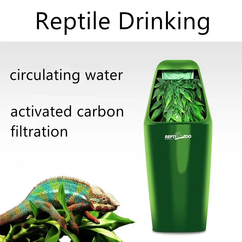 Reptile Drinking Device Lizard Chameleon Amphibian Water Fountain Automatic Cycle Feed Water Filter Pet Supplies