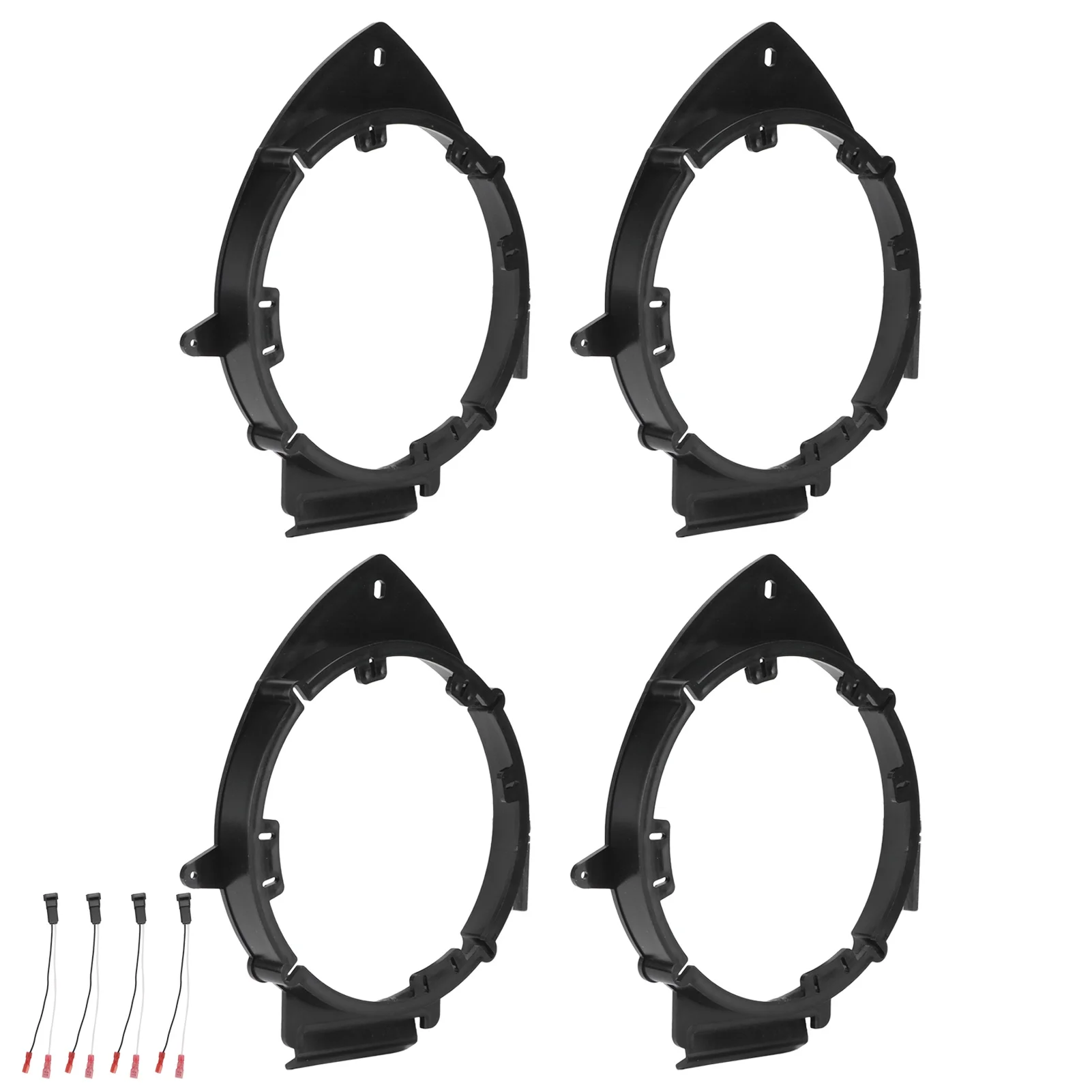 4PCS Car Speaker Adapter Rear/Front Door with Wire Harness Replacement for Buick Enclave 6.5in 2008‑2012