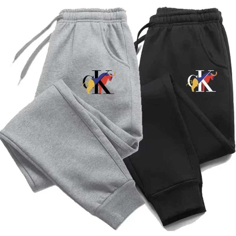 

2025 New Men's Sportswear Fashion Printed Trendy High Quality Soft and Versatile Running Pants Street Elastic Waist Casual Pants