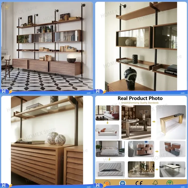Industrial Metal Bookshelf Multi Tier Open Storage Rack Heavy Duty Steel Frame Display Shelf for Home Office Hotel Living