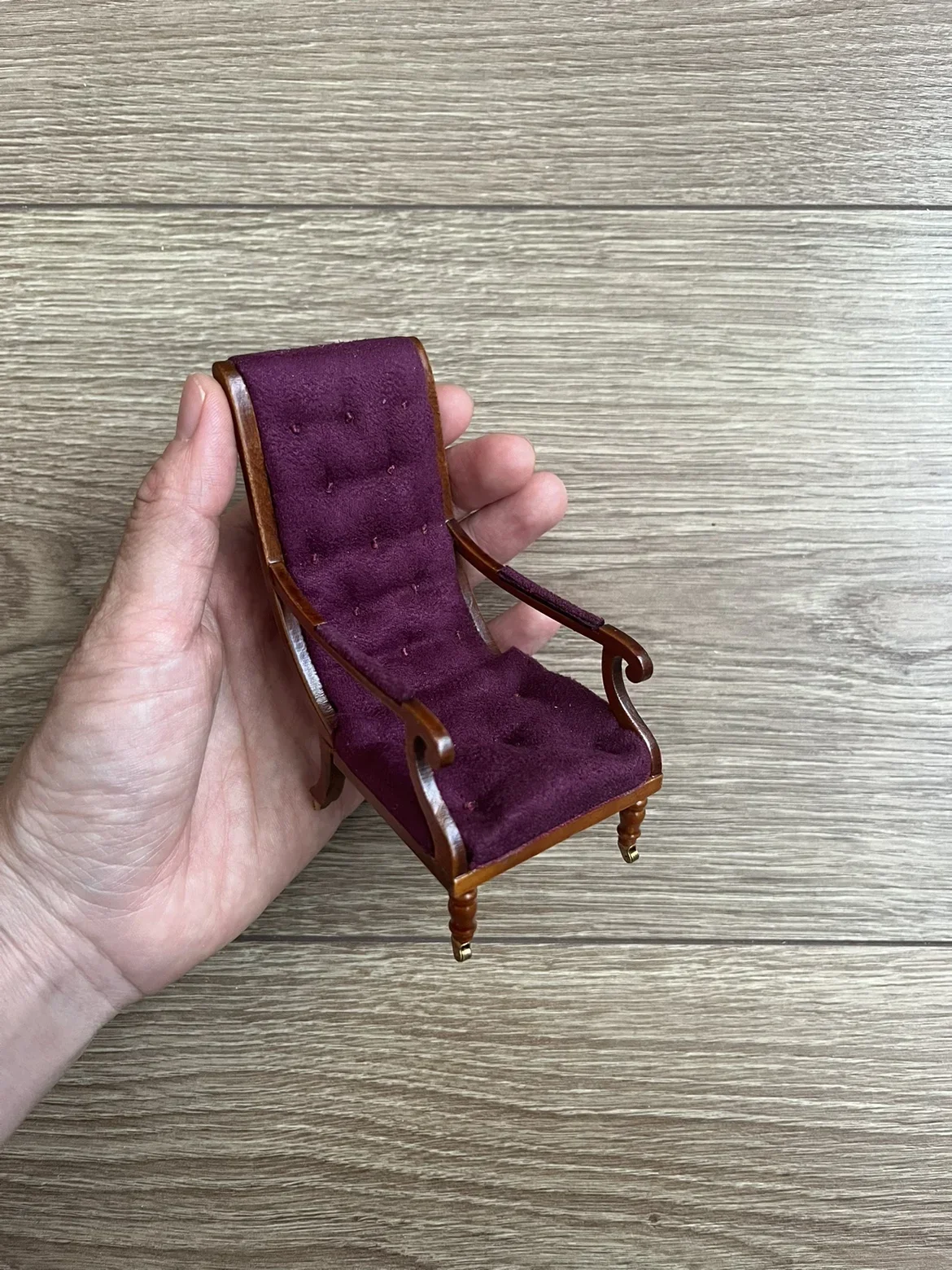 Miniature World 1:12 Doll House Miniature Baby Dolly Mini Chair Recliner Vanity Mirror Miniature Furniture Model Bjd Doll