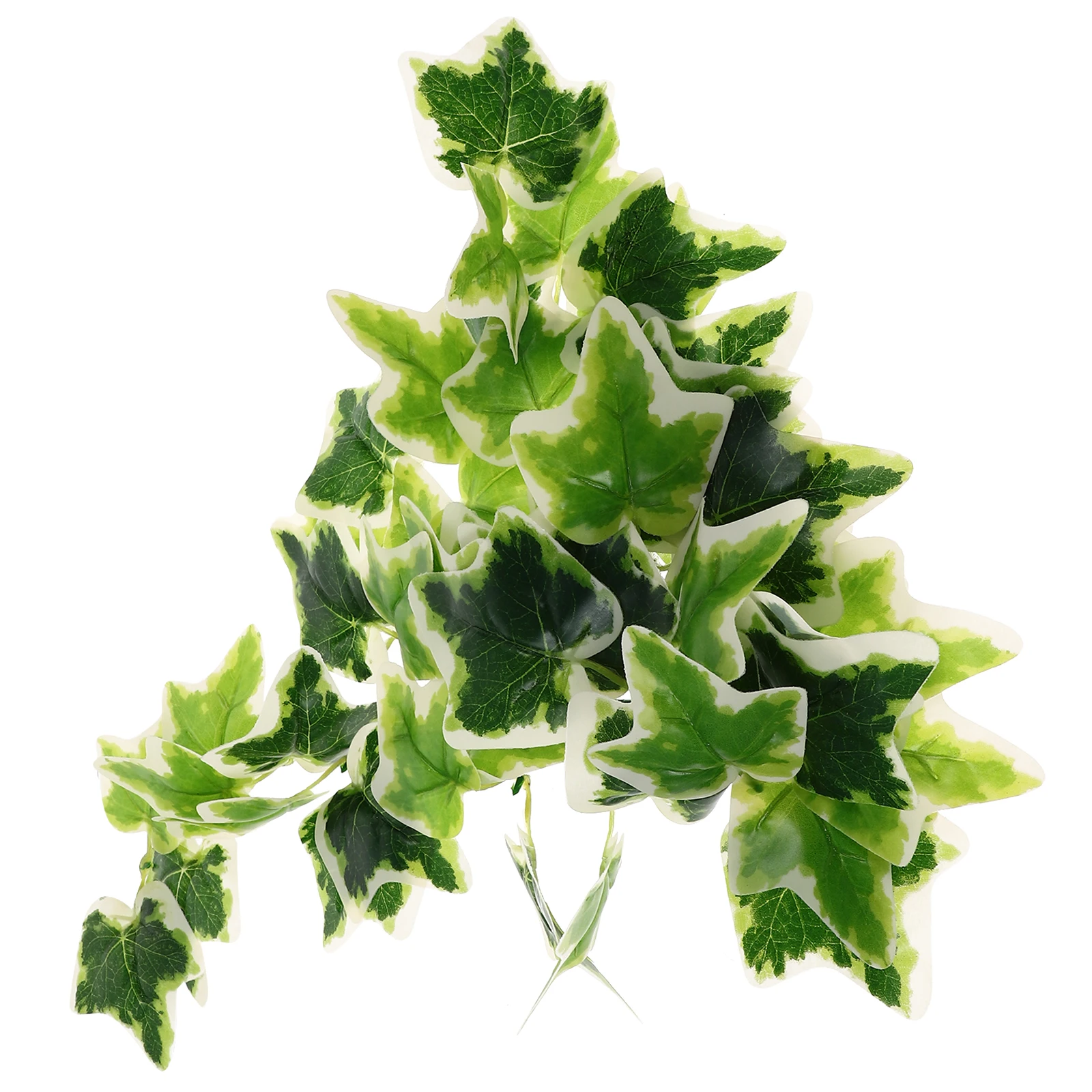 

23 Leaves Artificial Hanging Plants Double Color Suction Cups Easy Installation Reptile Habitat Decor Fake Plant nament Plastic