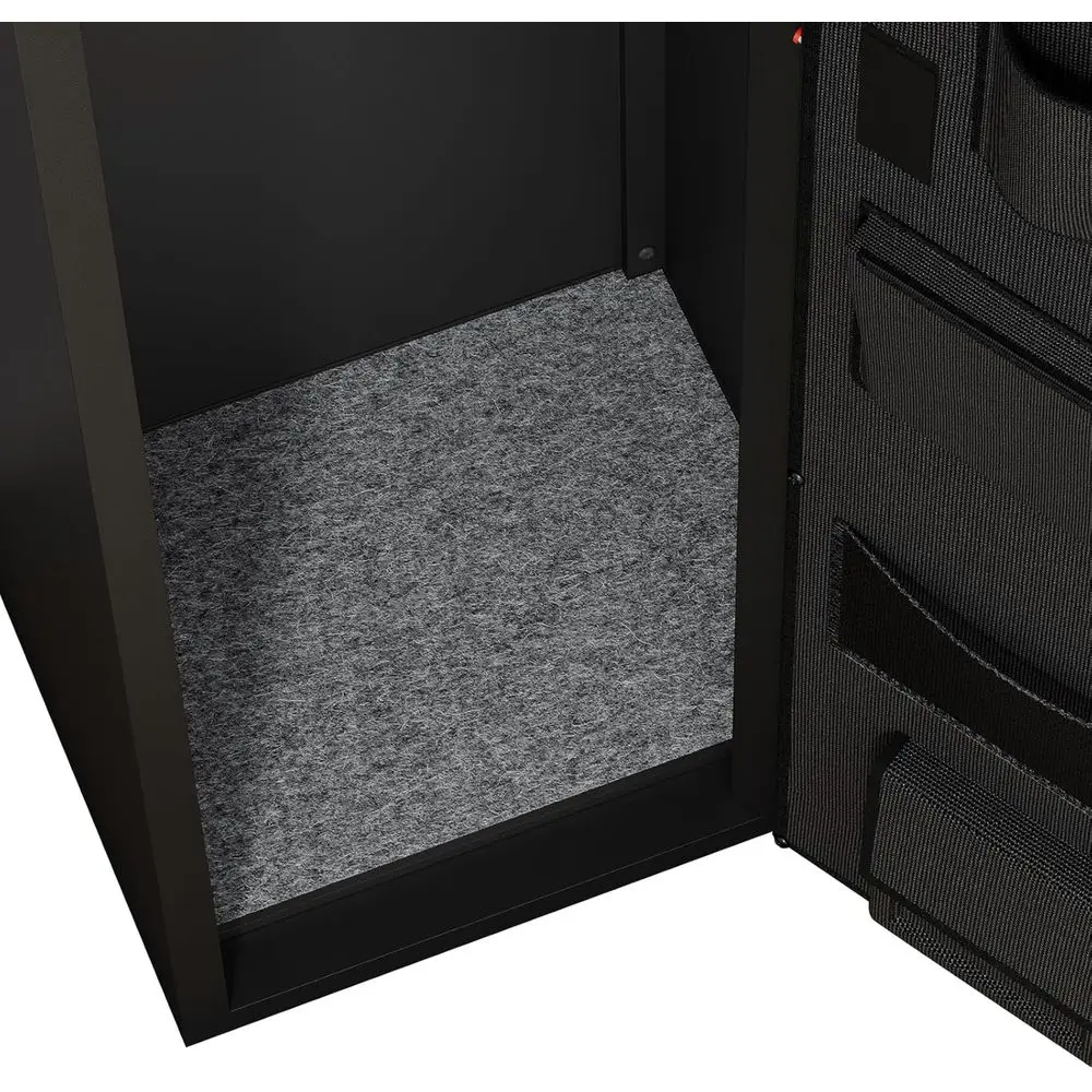 Sturdy 5-8 Gun Security Cabinet with Electronic Password and Alarm System - Large Home Defense Rifle Safe for Quick Access