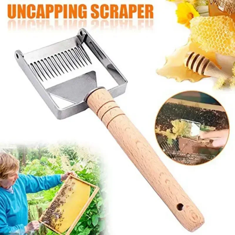 Uncapping Scraper Honeycomb Honey Scraper Tools Wooden Handle Beekeeping Tool Equipment Uncapping