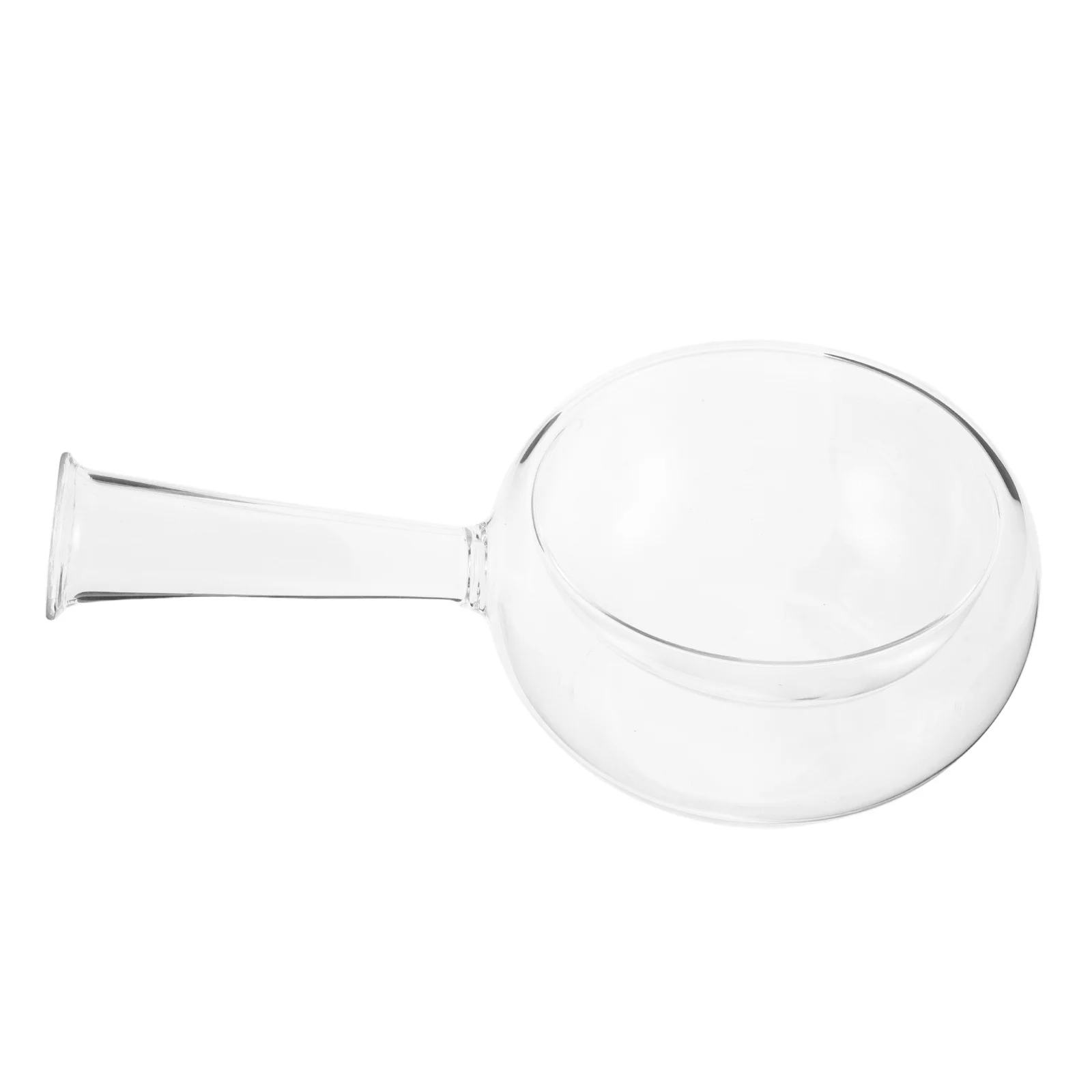 

Creative Glass Ingredient Bowl Side Spout for Culinary Presentations Dry Ice Smoke Effect Clear Glass Mixing Dessert Serving