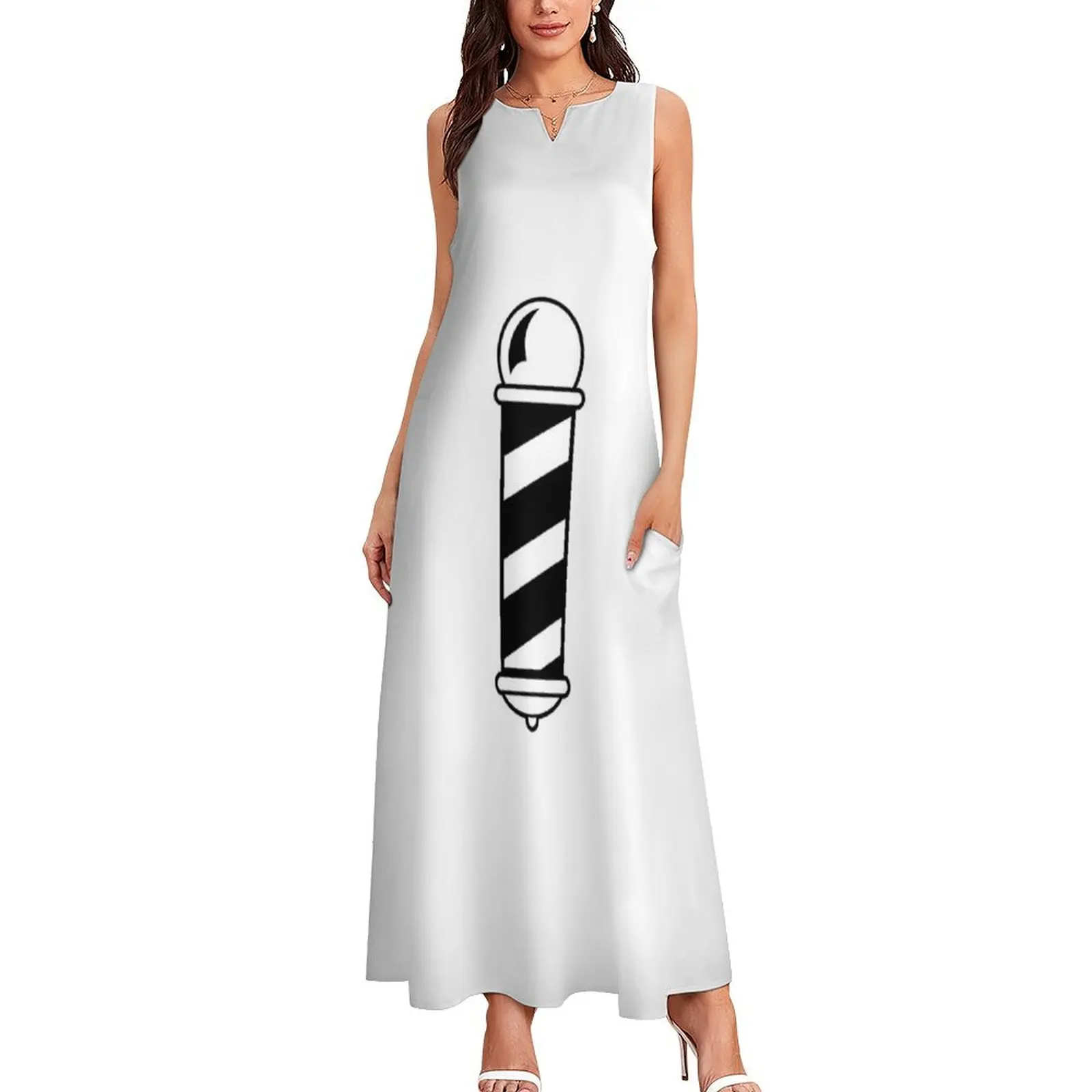 Barber Shop Pole Long Dress dress summer Summer women