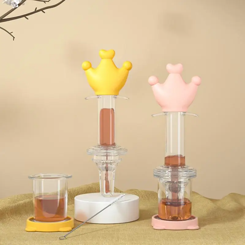 Cute Baby Medicine Syringe Baby Oral Syringe & Dispenser Cartoon Design Medicine Pacifier Baby Feeding Utensils