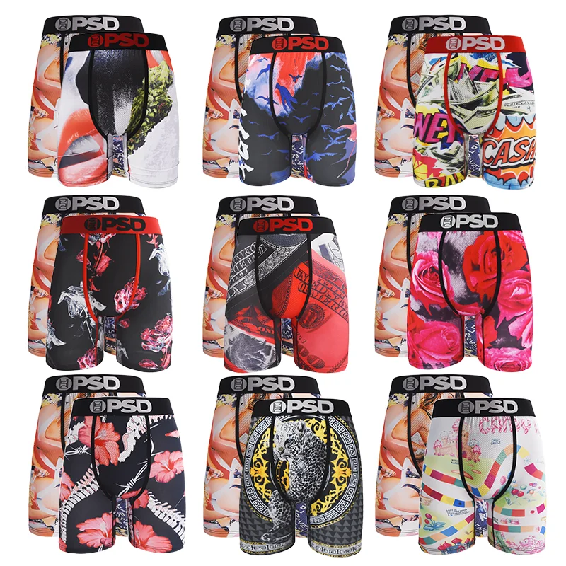 

2PCS Men's Sports Boxer Shorts Elastic Waistband Breathable Polyester Athletic Underwear for Workout Gym Running S-XXL