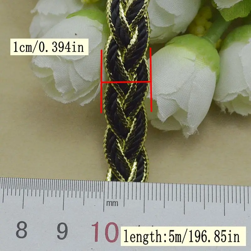 5Meters/196.85In New Clothing Accessories Per Pack DIY Prom Dress Ribbon Exquisite Headwear Accessories Braid Lace