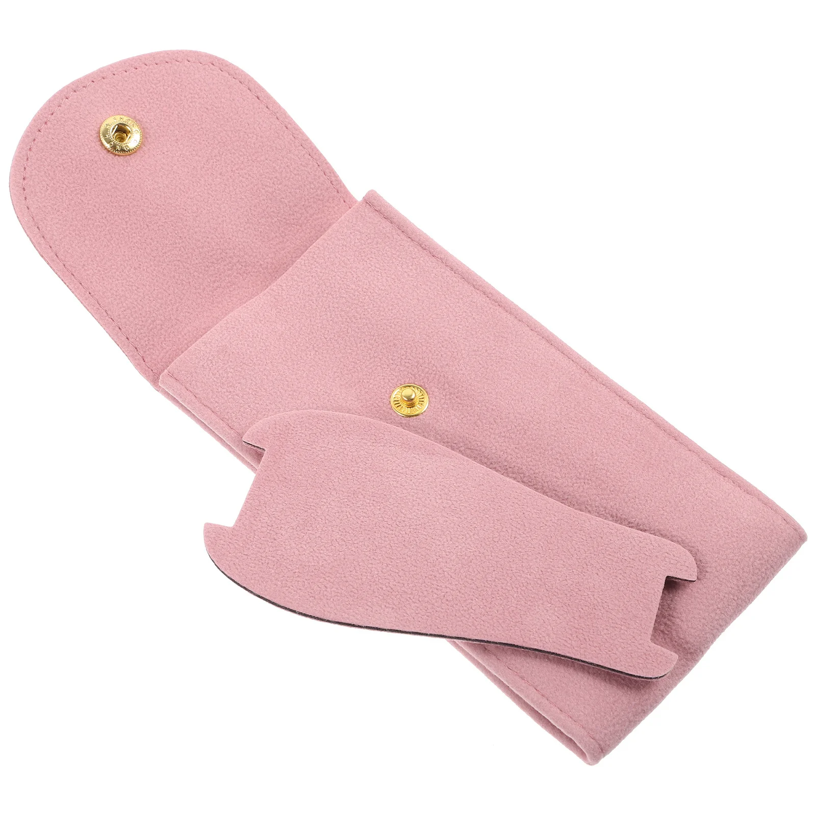 

Bag Portable Watch Travel Case For Women Watch Storage Pink Soft Pouch Snap Button Travel ganizer Anti Scratch