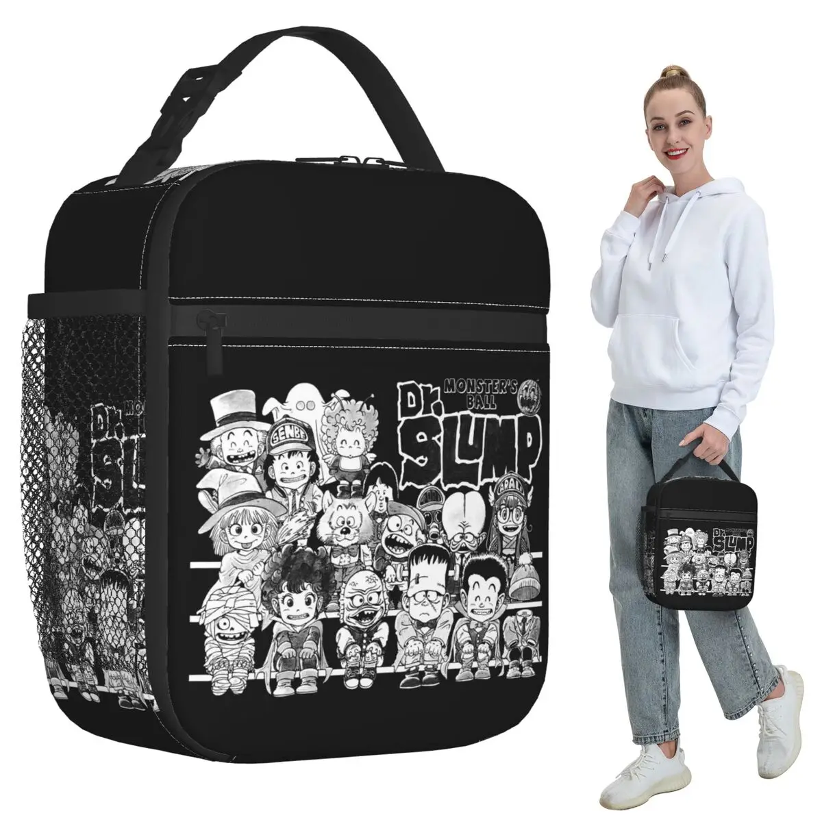 

Милая изолированная сумка для обеда Dr.Slump Robot Girl Arale Hoyoyo для женщин, офисный холодильник, термоящик для еды, портативная сумка для обеда