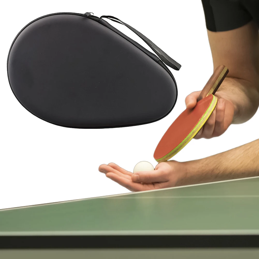 Table Tennis Paddle Storage Bag Hard Shell Pingpong Paddle Storage Bag Waterproof Table Tennis Racket Bag for Sports Accessories