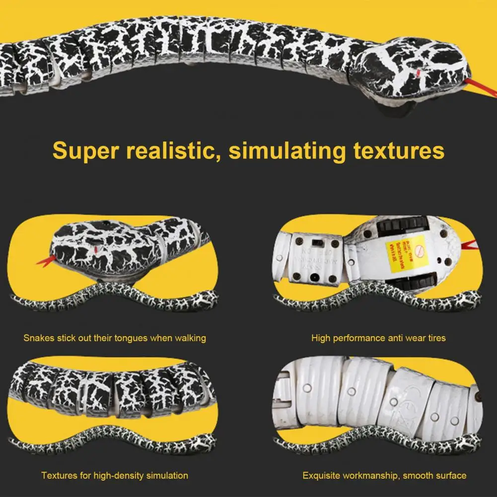 Snake Model Toy Remote Control Snake Toy Vivid Infrared Remote Control Snake Toy Realistic Crawling Model for Halloween Pranks