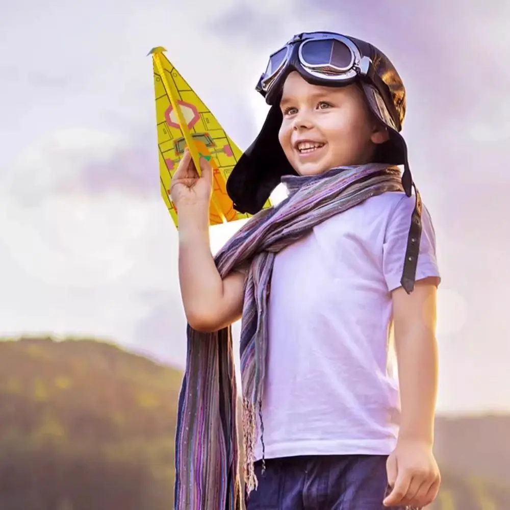 Papel artesanal conjunto de papel colorido arte aprendizagem montessori avião origami conjunto 3d dobrável versátil brinquedo de aeronave de papel