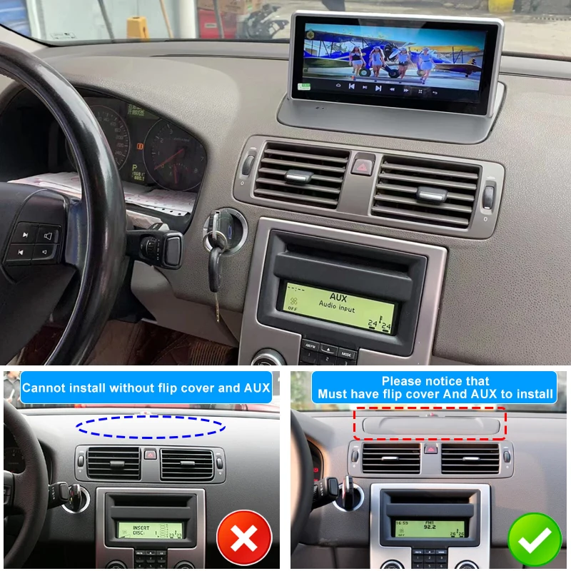 For Volvo S40 C30 C70 8.8-inch 2004-2013 Car Radio Multimedia video player Android 13 GPS navigation Carplay 4G Wi Fi