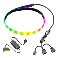 Coolmoon CM-LS40 40CM 5V ARGB LED Light Strip SATA 3PIN PC Case Computer Light Bar RGB Strip for Motherboard with Controller