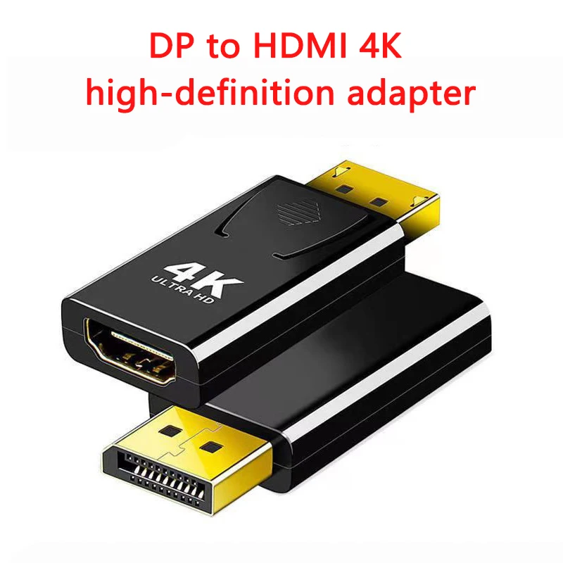 4K DP to HDMI-compatible Converter Displayport to 1080P HDTV Computer Monitor Audio Video Adapter