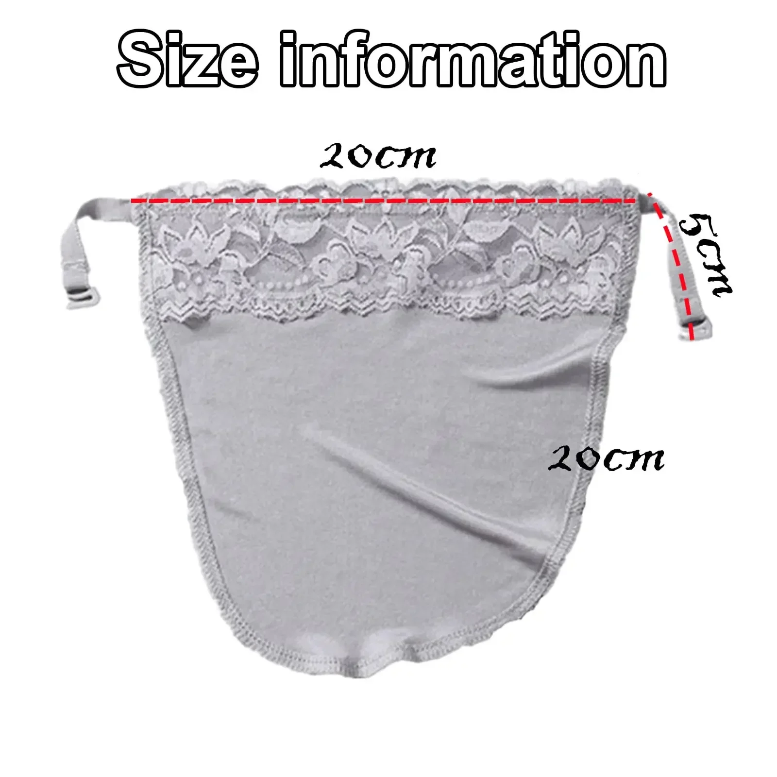 Women Summer Clip-On Floral Black White Lace Mock Camisole Bra Insert Cleavage Cover Overlay Panel Vest Wrapped Chest Bandeau