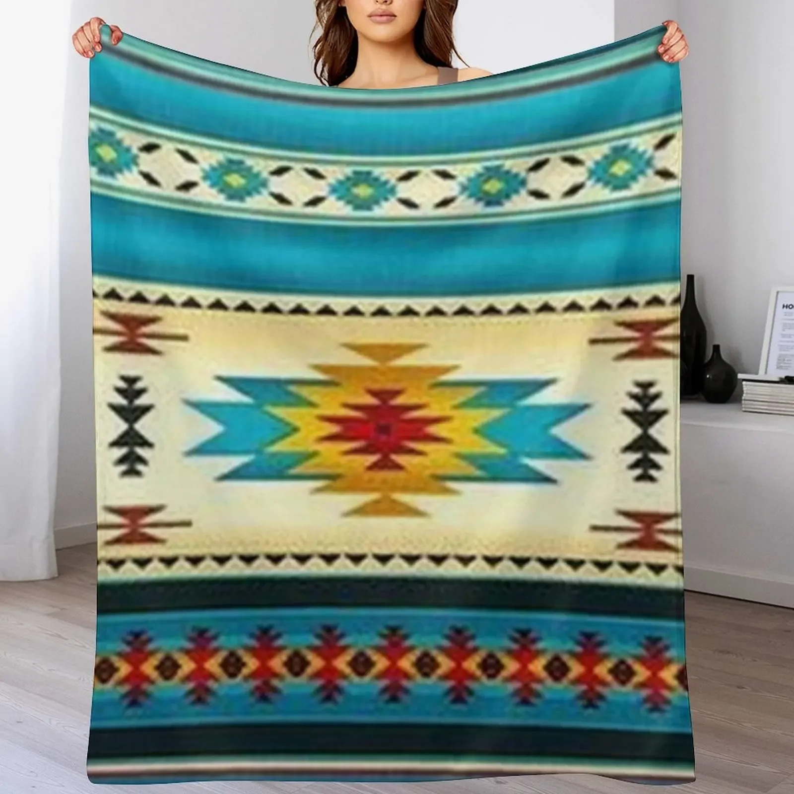 

native patterns Throw Blanket Weighted heavy to sleep Bed linens Thins Blankets