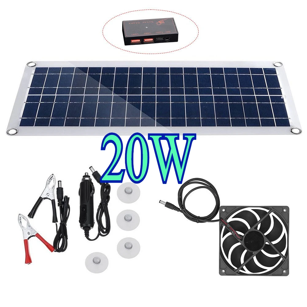 

Поликристаллический солнечный вентилятор мощностью 20 Вт с охлаждающей вентиляцией для домашних животных. Экологичная уличная трансграничная система свежего воздуха.