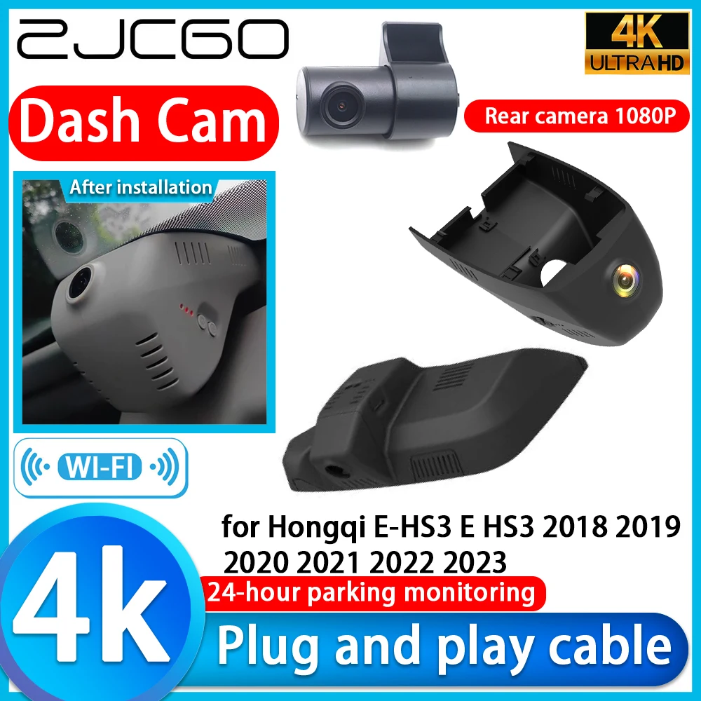 

for Hongqi E-HS3 E HS3 2018 2019 2020 2021 2022 2023 4K DVR Dash Cam Car Camera UHD Sony Lens 24h Parking Monitor Video Recorder