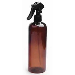 300ml bernstein & braun farbe Kunststoff Wasser Spray Flasche & Sprayer Bewässerung Blumen Spray Flasche mit schwarz trigger sprayer