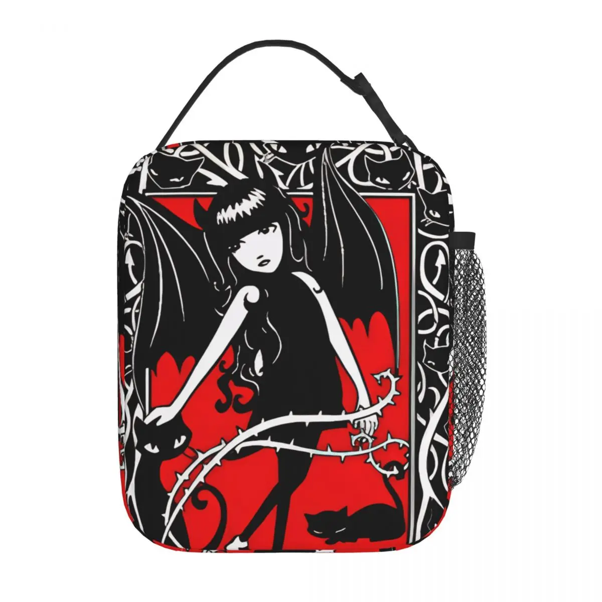 Art E-Emily The Strange Insulated Lunch Bag Thermal Bag  Lunch Container Art Large Tote Lunch Box for Men Women School Travel