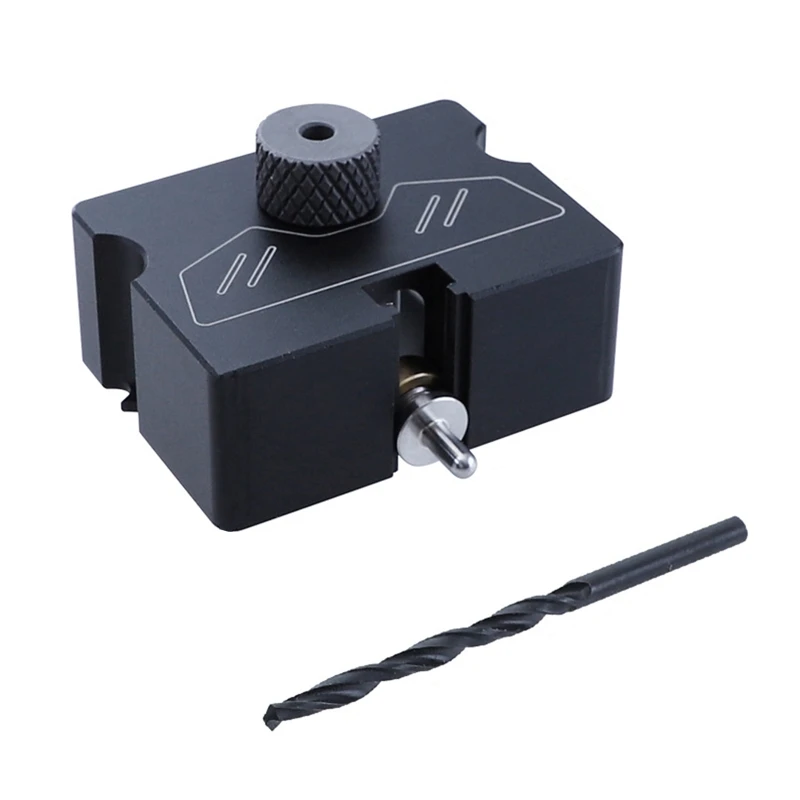 Practical Doweling Jig Invisible Connector Locator with 4mm Drill Bit DIY Dropship