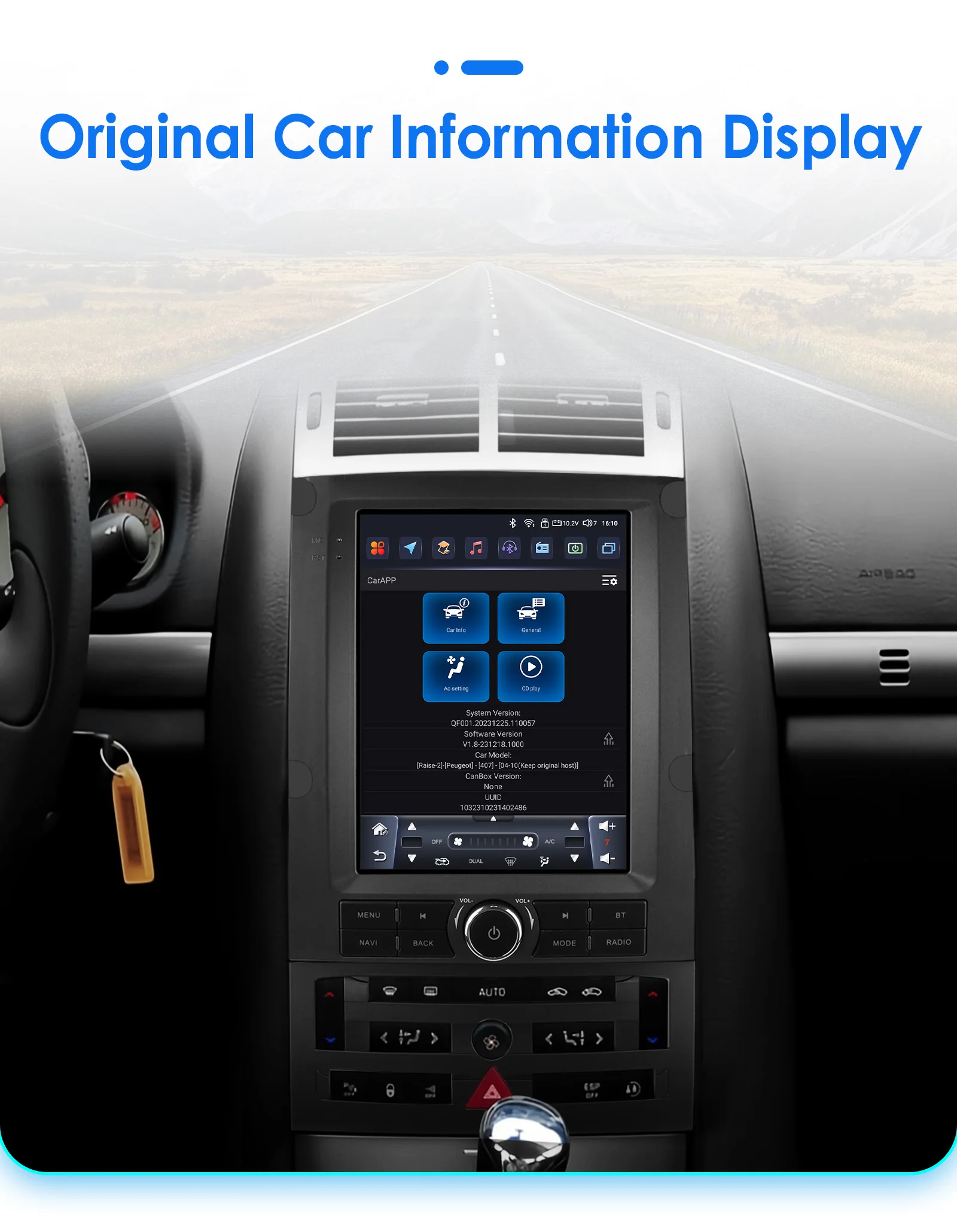 Hizpo Autoradio im Tesla-Stil für Peugeot 407 CC SW 407CC 2004 - 2011 Stereo Multimedia GPS Autoradio Intelligentes Carplay 9,7 Zoll – Detail 39