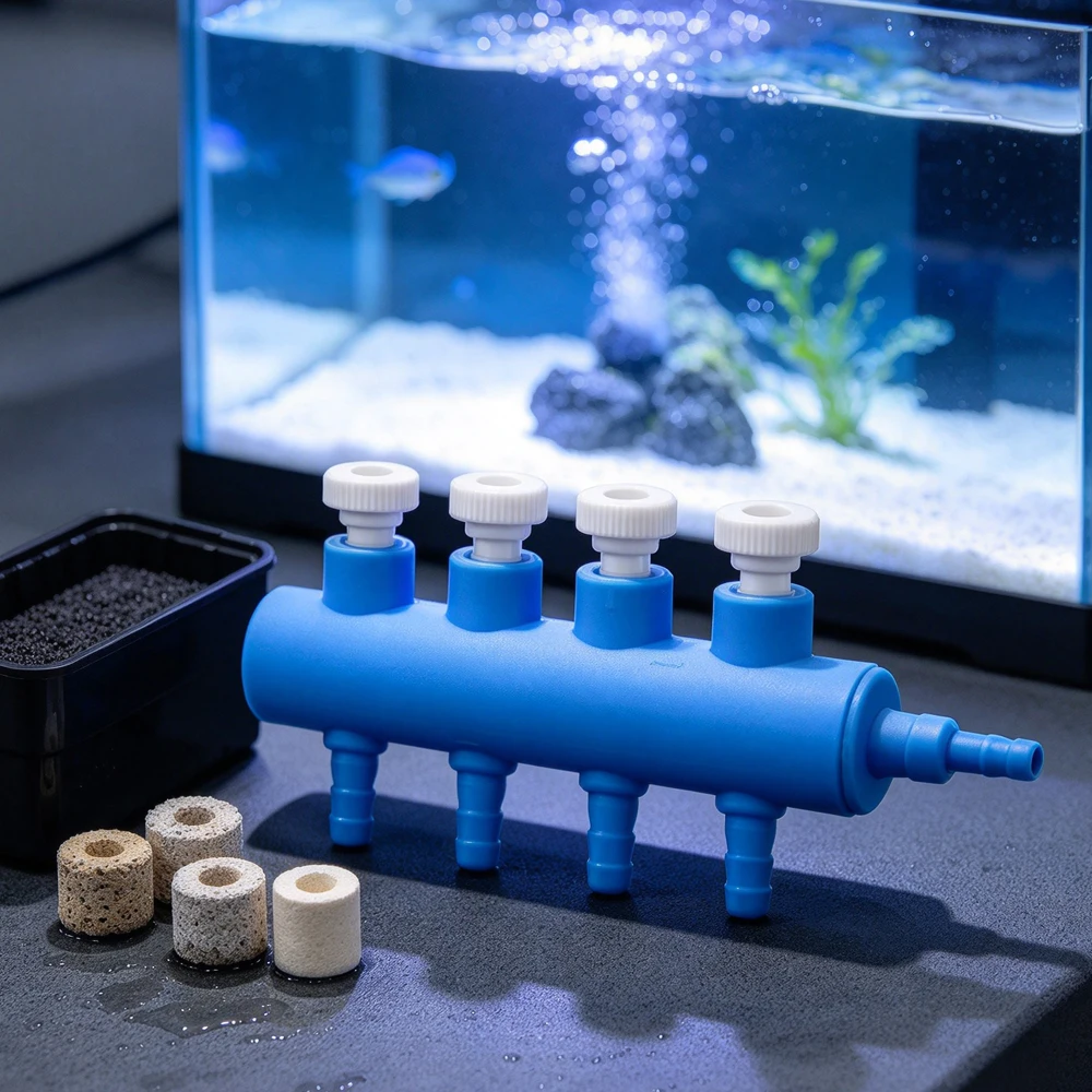Practical Aquarium Air Pump Flow Control Valve Distributor Hose Splitter Fish Tank Pump Accessories Tube Oxygen Pipe Split-flow