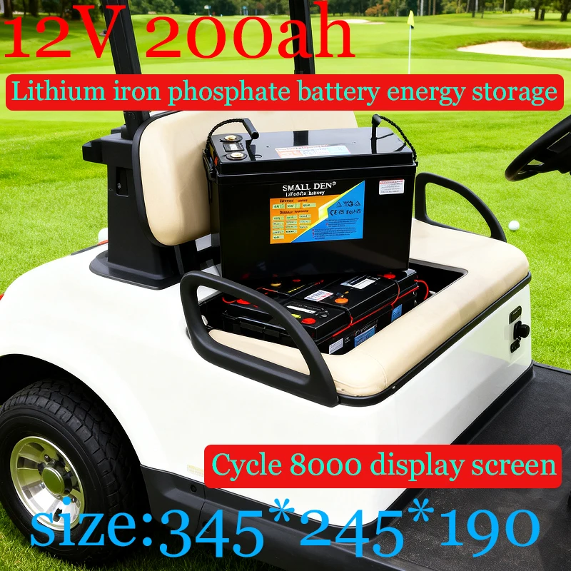 

12 В 200 Ач LiFePO4 Батарея 12,8 В 4s Литиевая батарея 8000 циклов Подходит для кемперов Гольф-каров Солнечная энергия Ветер Бесплатно налог