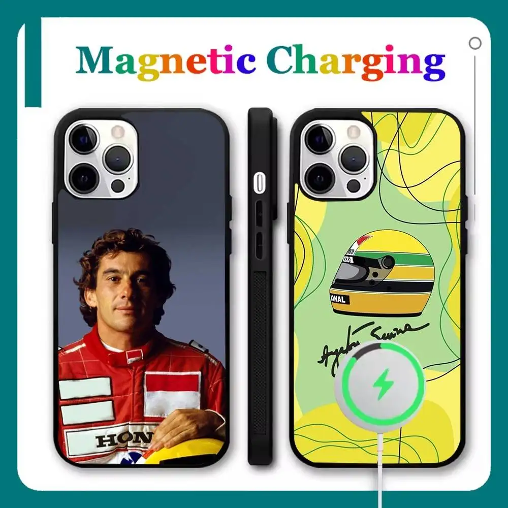 

Formula 1 Racing AyrtonS SennaS Phone Case For iPhone 16,15,14,13,12,11,Pro,Max,Plus,Mini,SE Magsafe Magnetic Wireless Charging