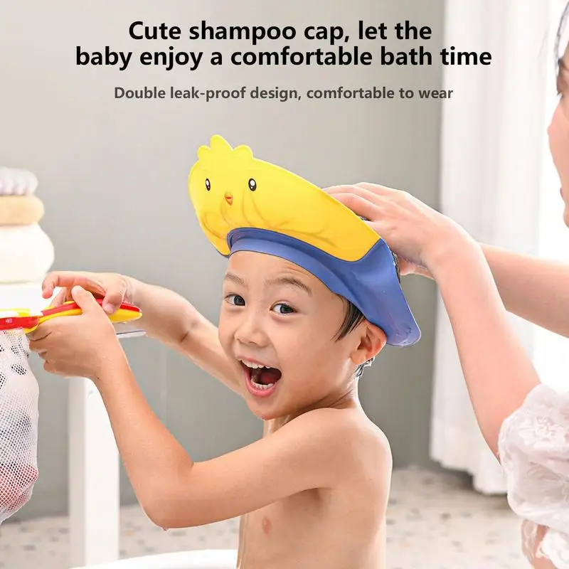 

Baby Shampoo Caps Adjustable Children Shower Hat Waterproof Kids Bath Visor Cute Infant Wash Hair Shield Caps For Eye Protection