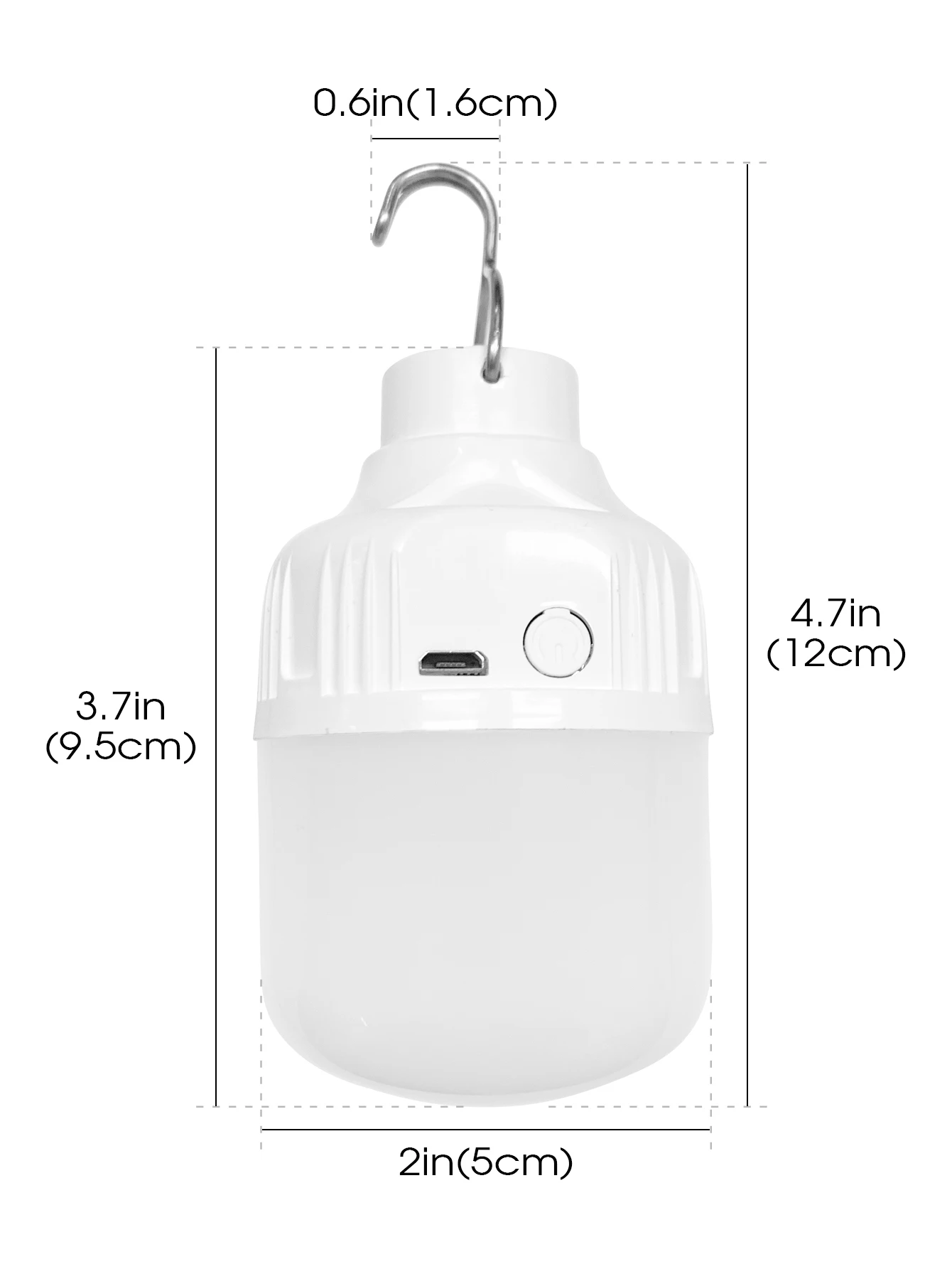ไฟ LED พกพาแบบชาร์จ USB สำหรับใช้งานกลางแจ้ง ไฟฉุกเฉิน ปรับได้ 3 ระดับ พร้อมตะขอแขวน ใช้สำหรับตั้งแคมป์ หรือใช้ในบ้านเป็นไฟกลางคืน