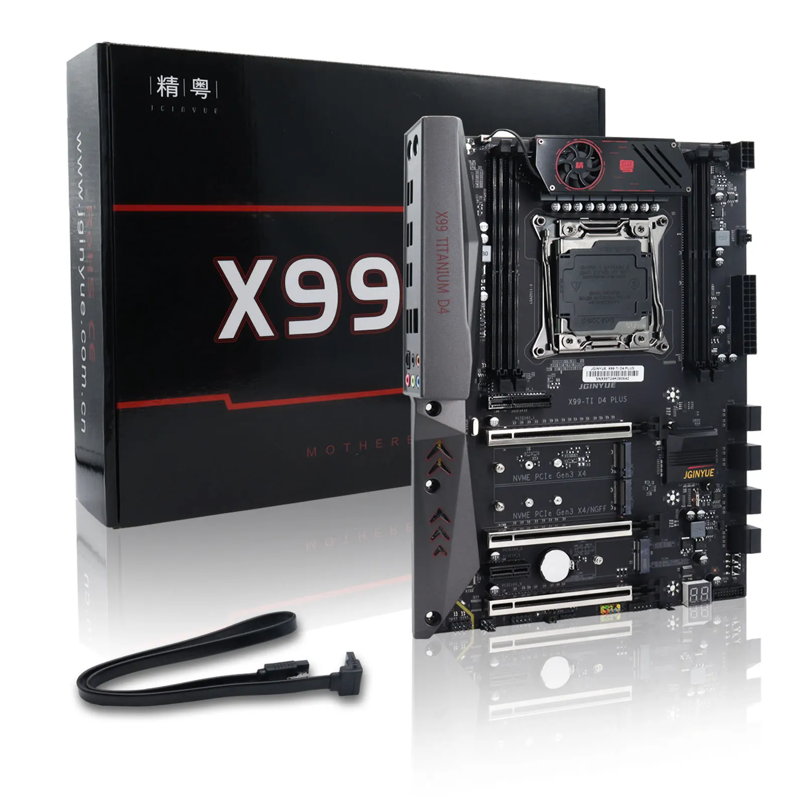 JGINYUE X99 Motherboard kit set with XEON E5 2680 v4 with 2*16GB DDR4 3200MHz with M.2 NVME SATA High-end X99-TI D4 PLUS