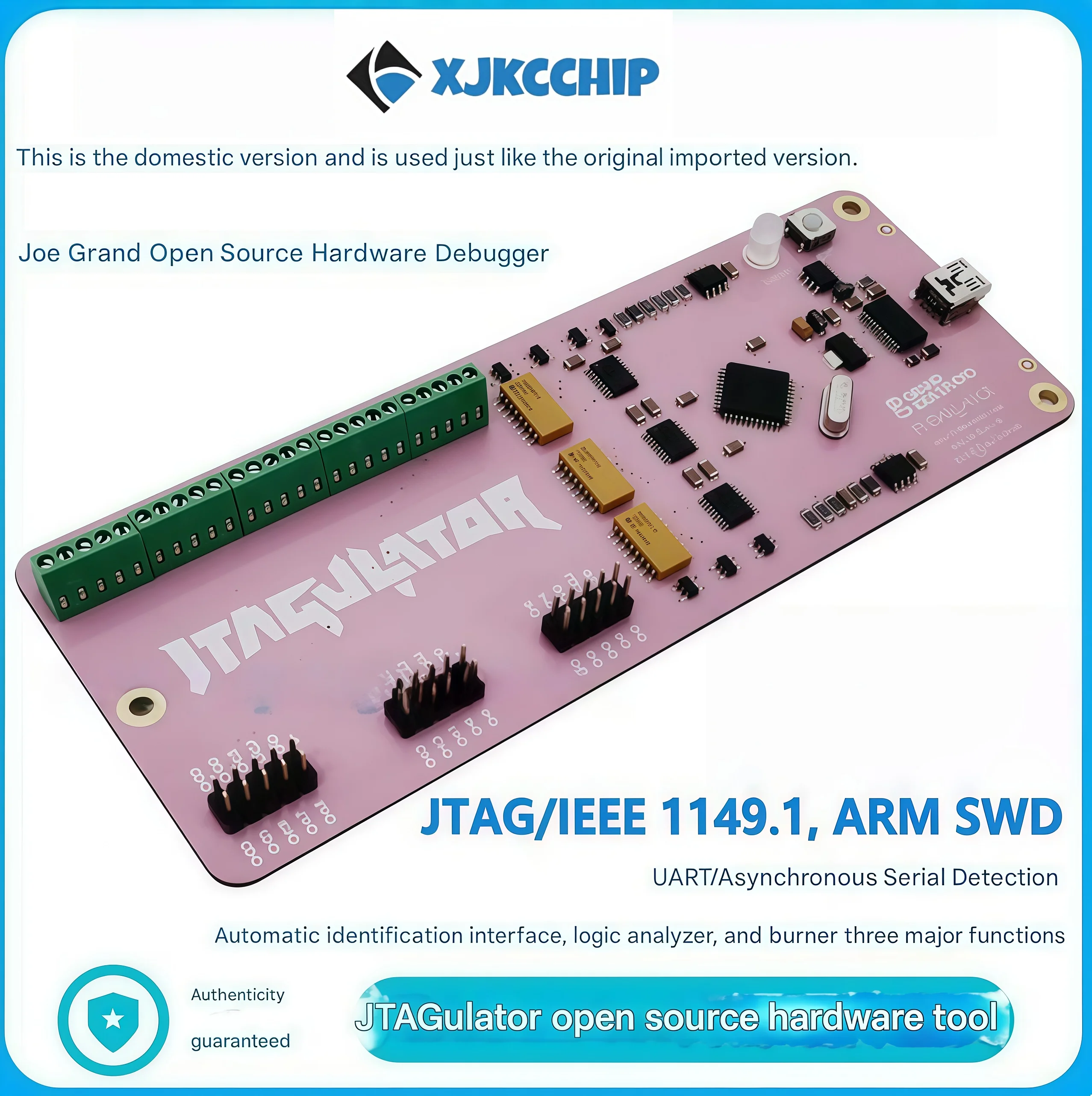 JTAGulator Open Source Hardware Debugger ARM SWD UART OCD Logic Analyzer Burn
