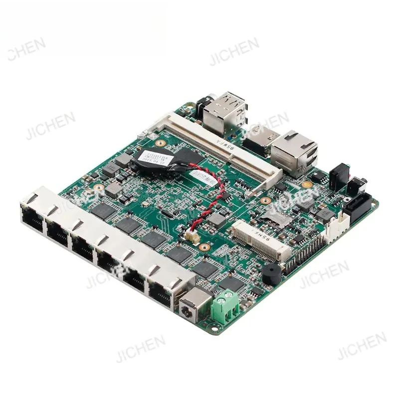 

Материнская плата JC J1900 с 6 LAN-портами, 1*HDMI, DDR3 RAM, MSata SSD, 2*USB, 12*12 см, 1*RS232, Mini PCIE