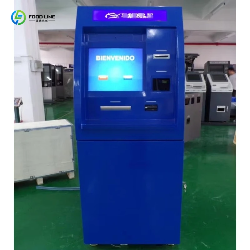 Customized Free Standing Self Service Touch Screen Banknote Validator Currency Exchange Kiosk ATM Machine