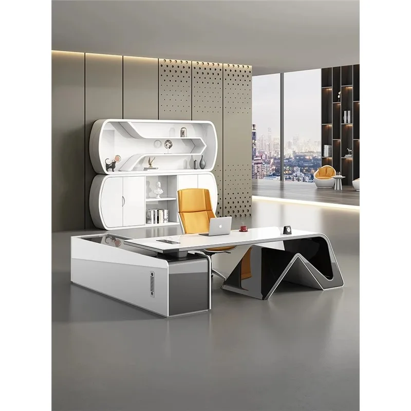 IY* Modern Luxury Convertible Wooden Panel Boss Desk Office Furniture for Building Home Hotels Schools Hospitals From China