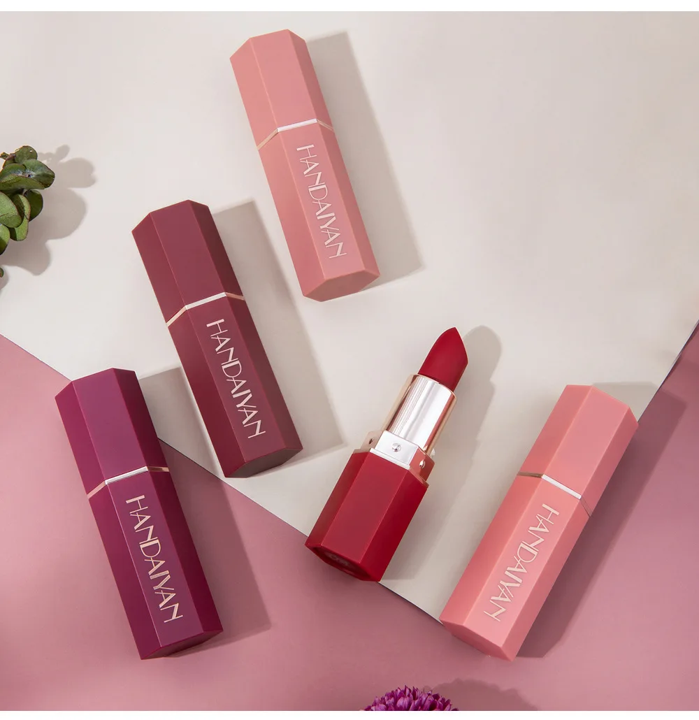 1 قطعة ماتي عارية أحمر الشفاه لينة اللون عصا عالية اللون Payoff طويلة الأمد مقاوم للماء أحمر الشفاه بلسم الشفاه المرأة مستحضرات التجميل هدية #5