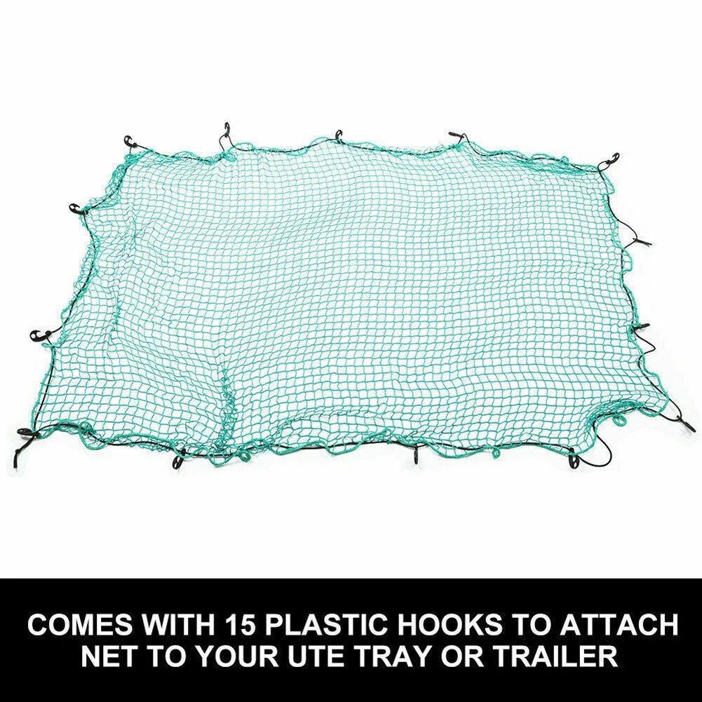 15 Hooks Truck Cargo Net Cargo Transport As Shown Robust Trailer Net For Loads Strong Elasticity Adjustable Design