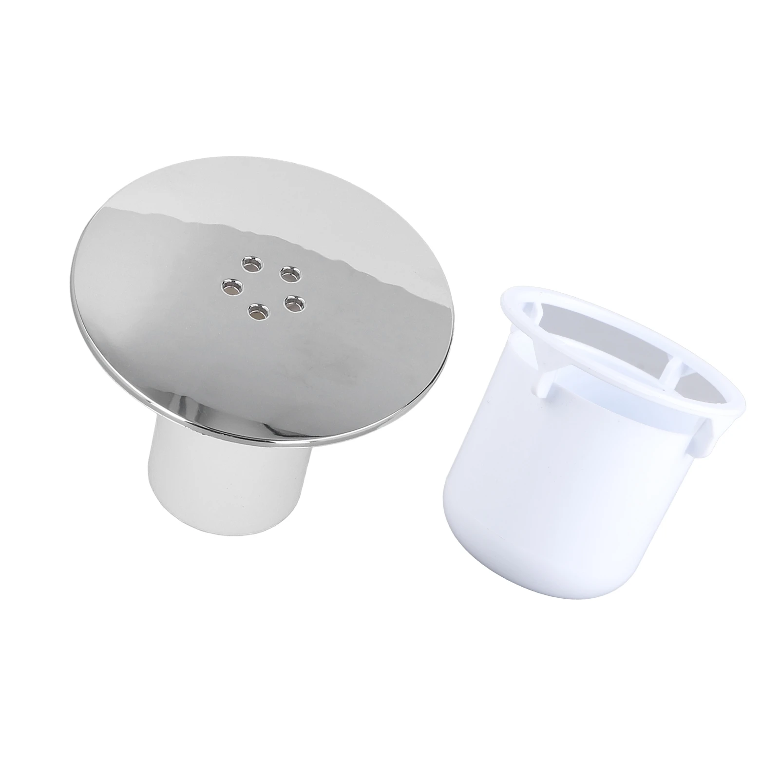 

F2 Shower Drain Cover Tray Waste Trap Plug Hole Cover Replacement Chromate Treatment Fast Flow Anti-Blocking Floor Leakage Cover