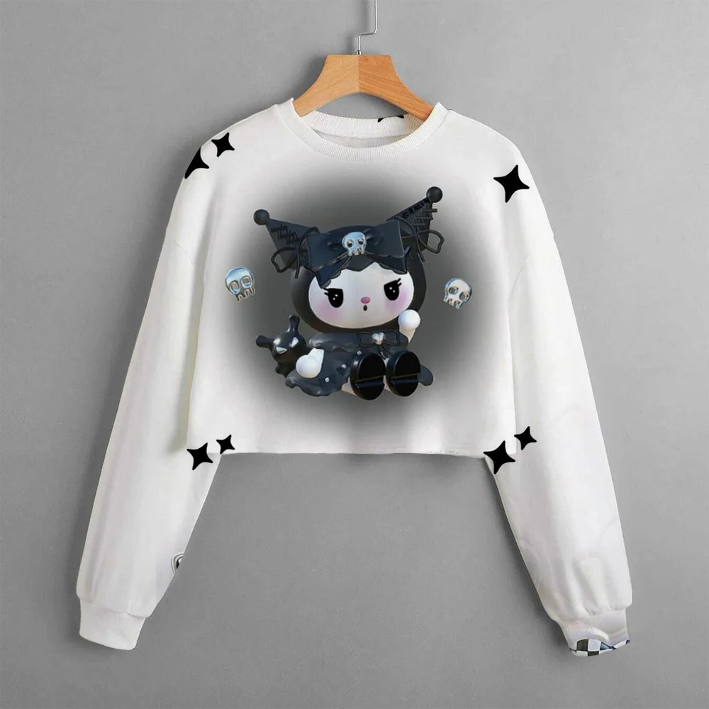 Dziecięca odzież sportowa Kuromi z nadrukiem Cute Cartoon Dziecięca bluza z kapturem Baby Pullover Girl Autumn unicorn Top ﻿ ﻿