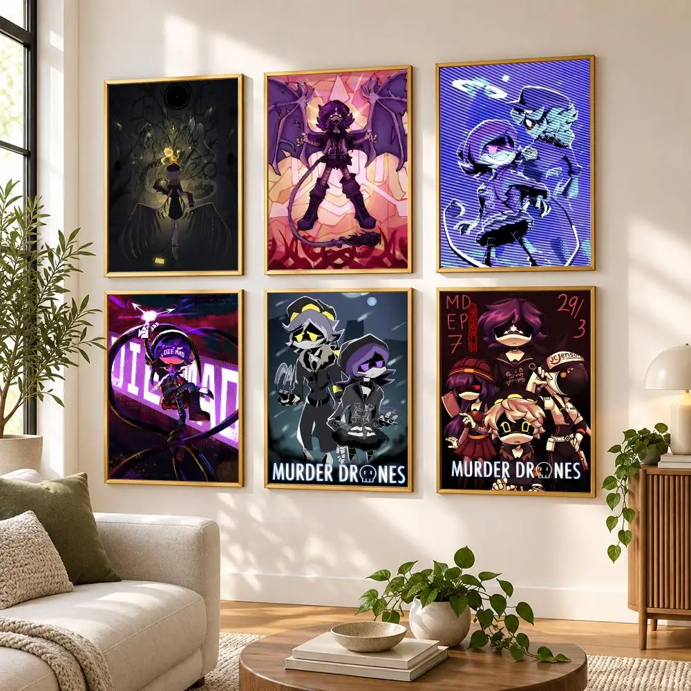 Murder Drones Poster HD art sticky wall waterproof home living room bedroom bar aesthetic decoration