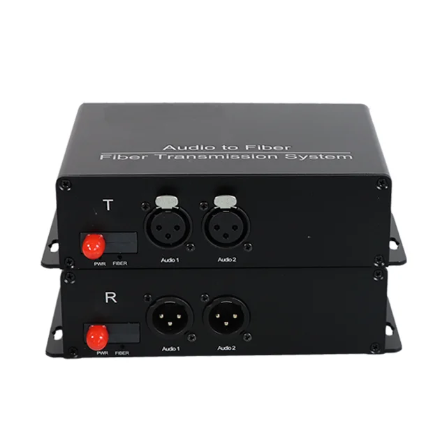hit product2Ch Forward XLR Balance Audio Fiber Converter  Broadcast Standard Analog Balanced Audio