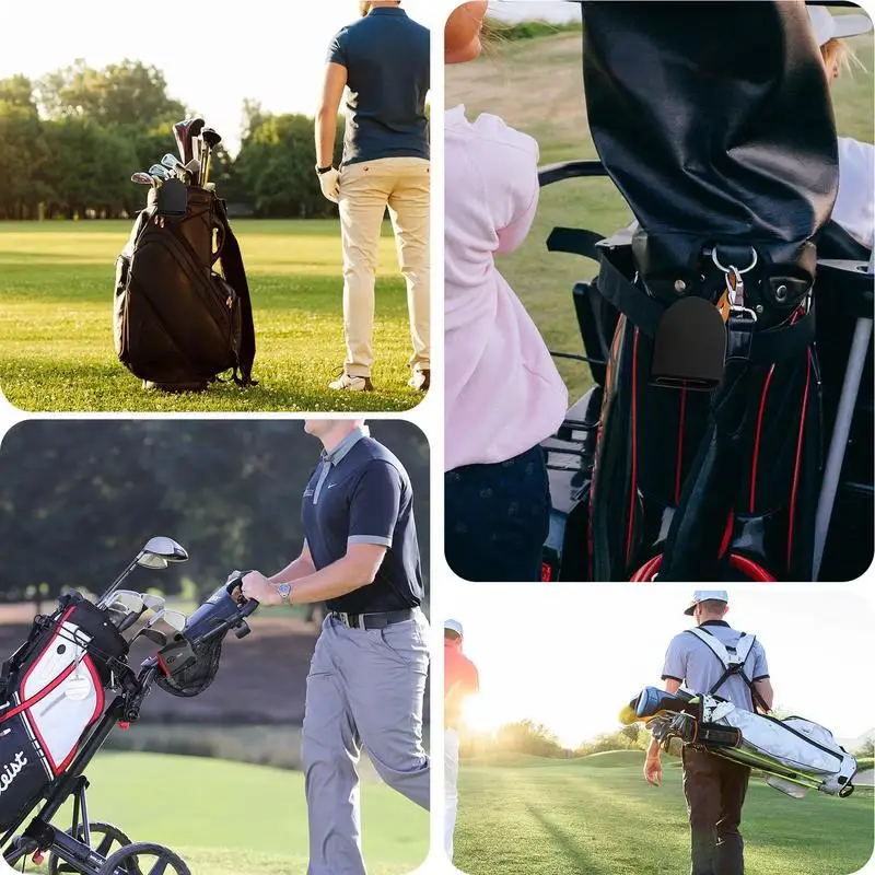 Golf Bag Metal Clip Golf Bag Accessories With Two Hook And Loop Straps Golf Gear & Accessories Magnetic Golf Launch Monitor