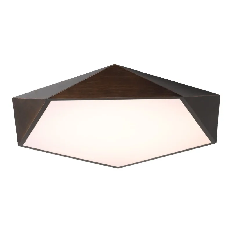 

Brown brushed bedroom book room light, vintage American country LED ceiling light, French Bauhaus restaurant