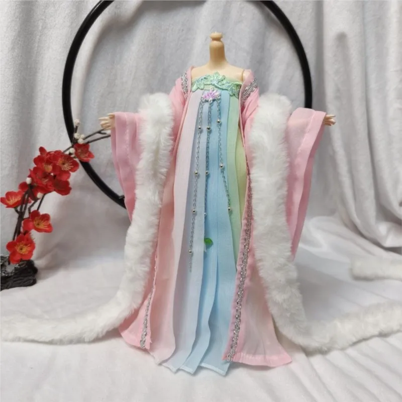 

Ancient Style 30cm Doll Clothes Creative Handmade Chinese Doll Long Dress Handmade Simle 30cm Doll Clothes Doll AccessoriesLJ323