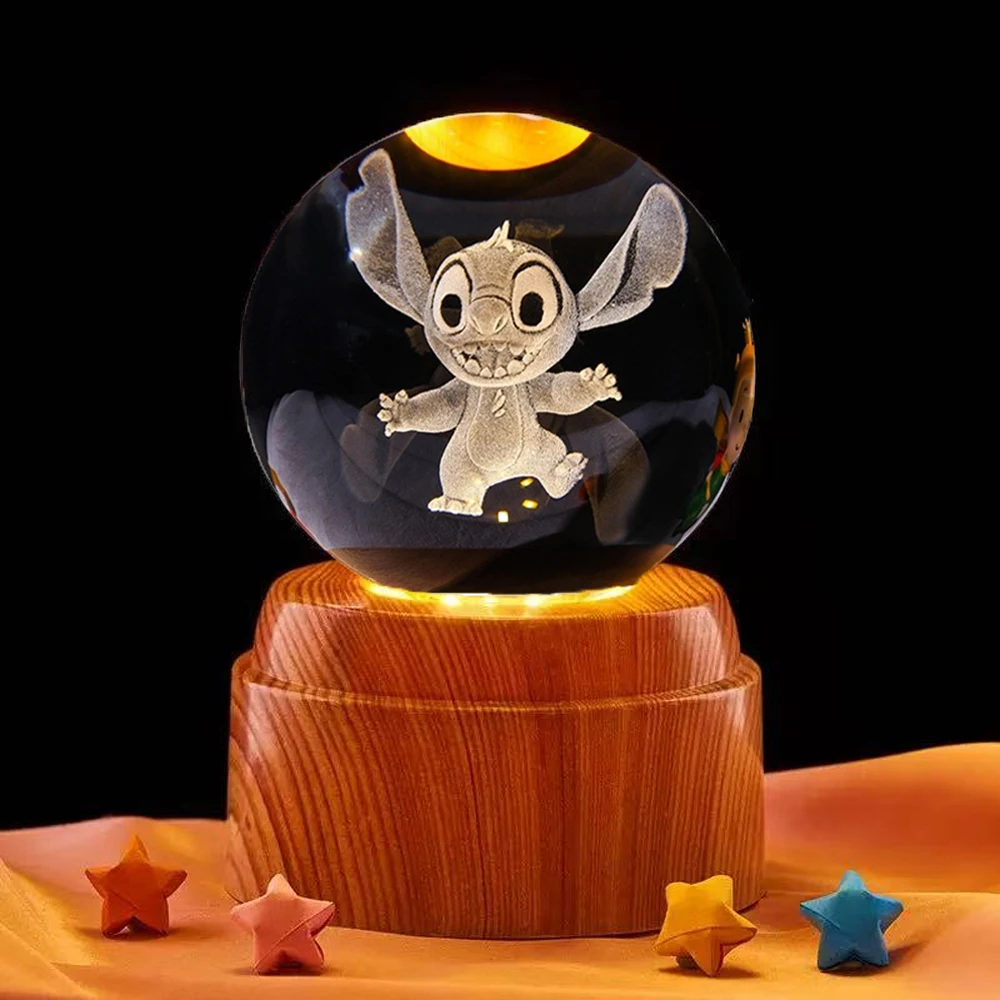 حار 6 سنتيمتر ثلاثية الأبعاد كريستال الكرة غرزة بيكاتشو قاعدة التناوب مع 6 سنتيمتر كريستال الكرة كوكب ليلة ضوء الليزر نحت هدايا الأطفال